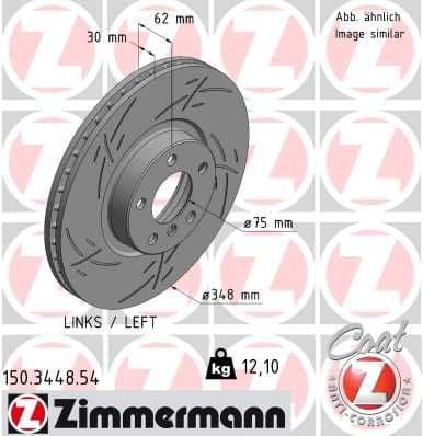 Disc frana ZIMMERMANN BLACK Z 150.3448.54