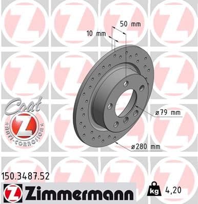 Disc frana ZIMMERMANN SPORT Z 150.3487.52