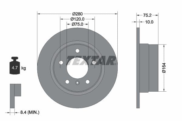 Disc frana TEXTAR PRO 92146003