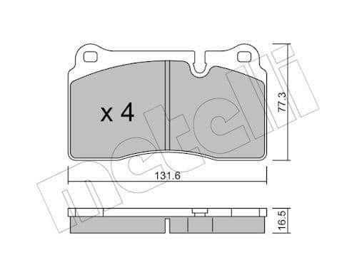 set placute frana,frana disc METELLI 22-0695-0