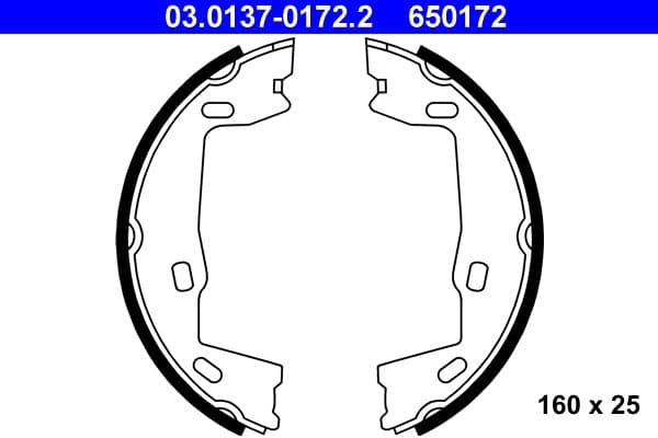 Set saboti frana, frana de mana ATE 03.0137-0172.2