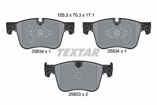 set placute frana,frana disc TEXTAR Q+ 2583401