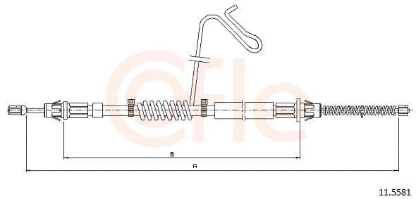 Cablu, frana de parcare COFLE 11.5581