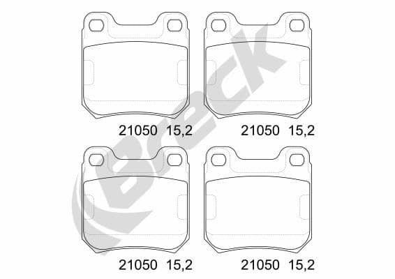 set placute frana,frana disc BRECK 21050 00 704 00