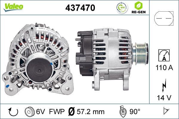 Generator / Alternator VALEO RE-GEN REMANUFACTURED 437470