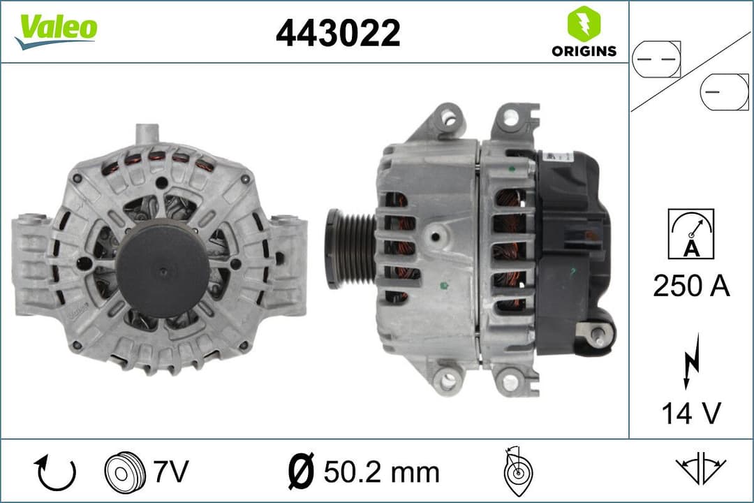 Generator / Alternator VALEO 443022