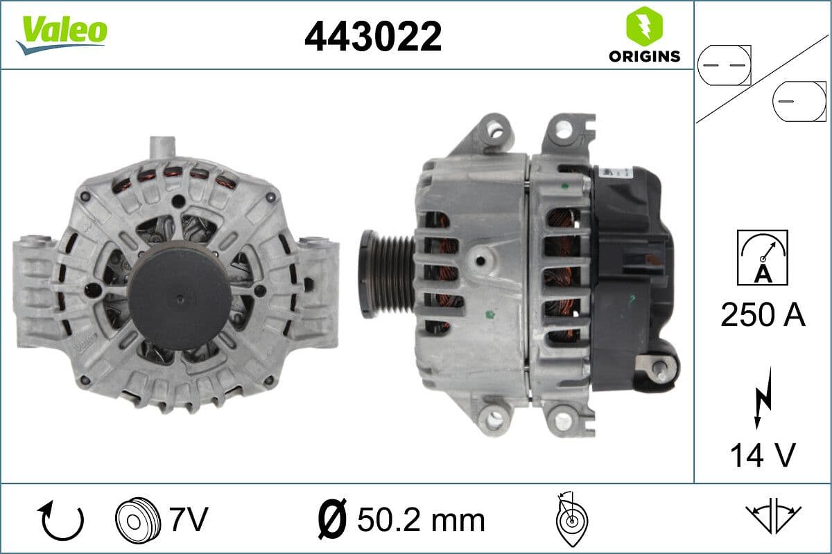 Generator / Alternator VALEO 443022