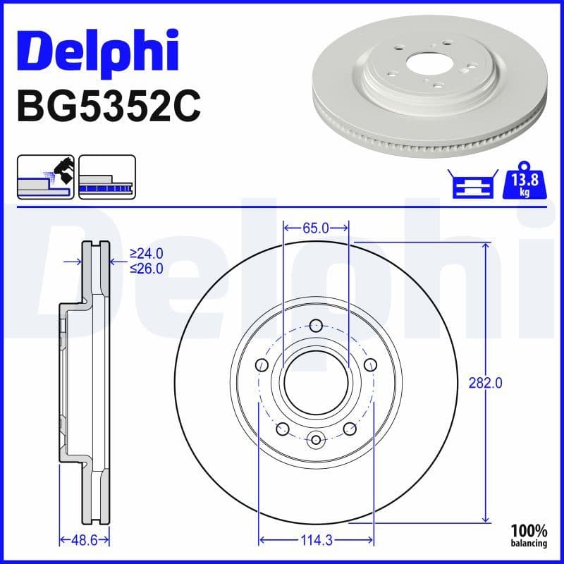 Disc frana DELPHI BG5352C