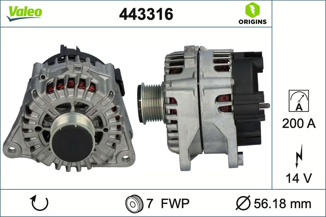 Generator / Alternator VALEO 443316