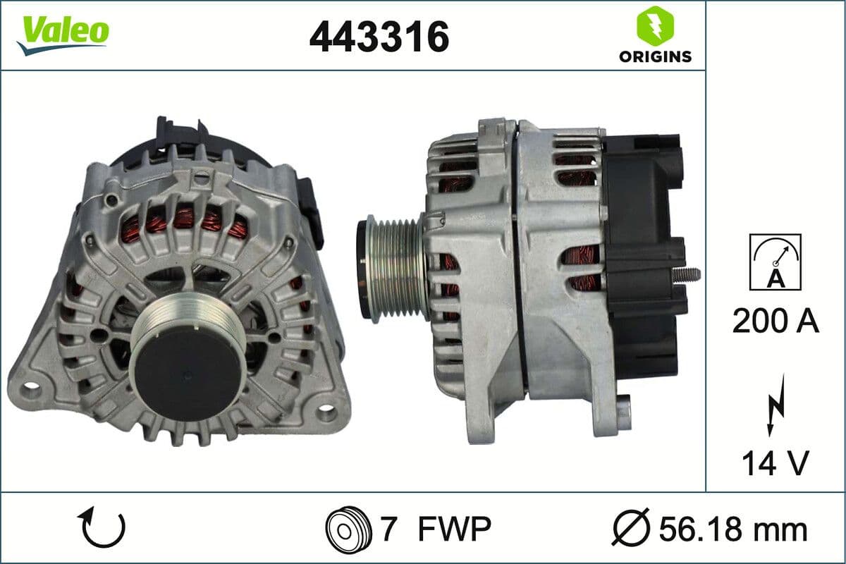 Generator / Alternator VALEO 443316
