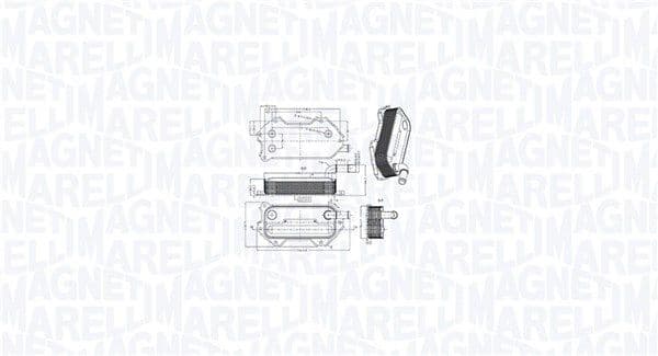 Radiator ulei, ulei motor MAGNETI MARELLI 350300003000