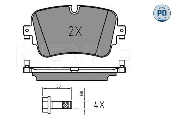 set placute frana,frana disc MEYLE -PD: Advanced performance and design. 025 223 0717/PD