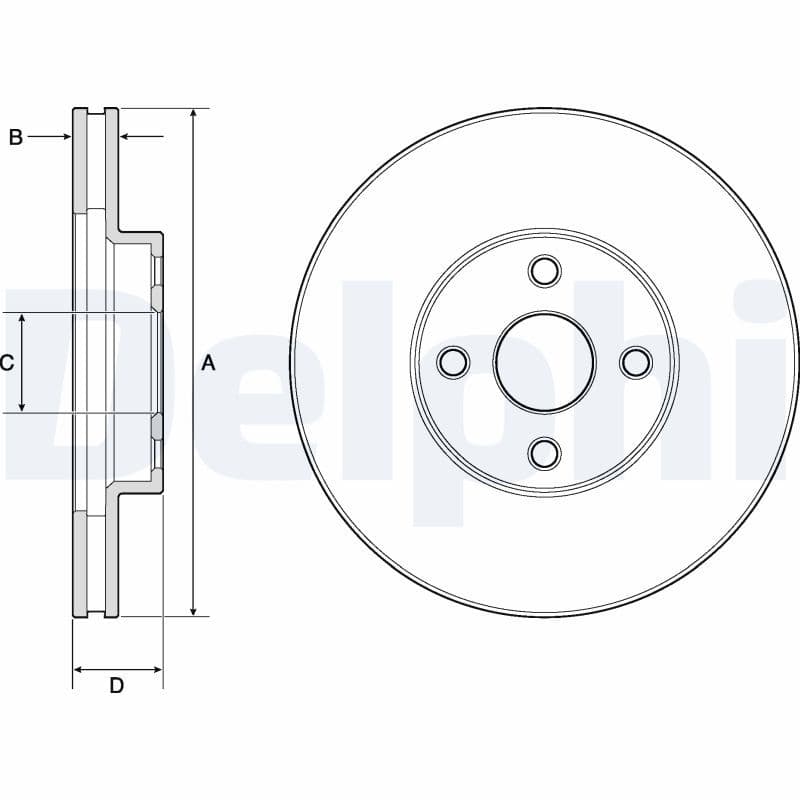 Disc frana DELPHI BG3780