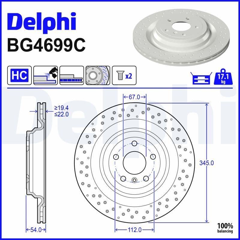 Disc frana DELPHI BG4699C