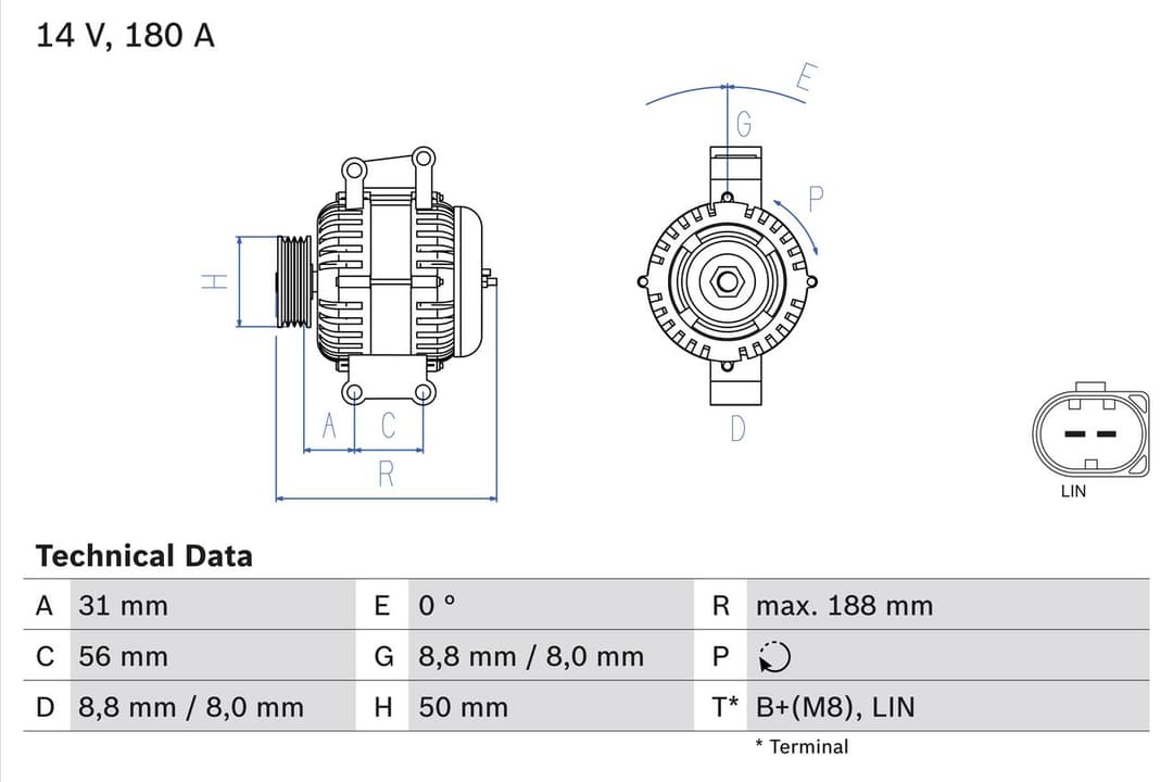 Generator / Alternator BOSCH 0 986 047 700
