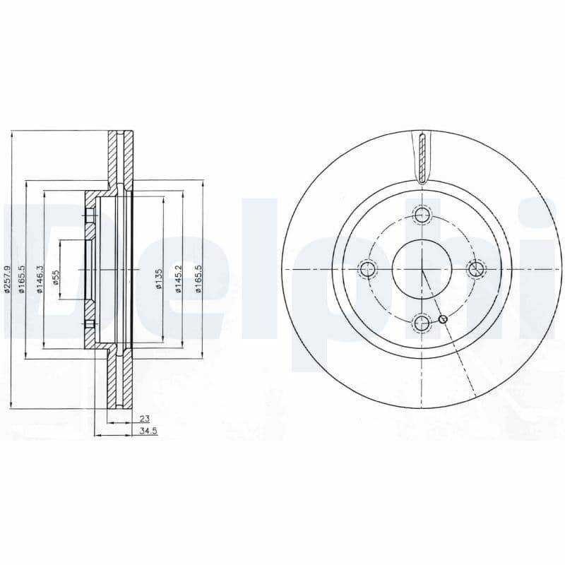Disc frana DELPHI BG4254C