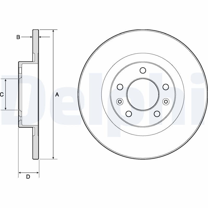 Disc frana DELPHI BG4748C