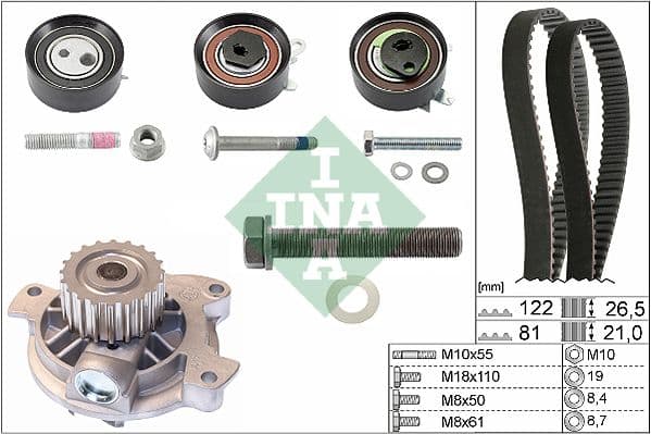 Set pompa apa + curea dintata Schaeffler INA 530 0483 30