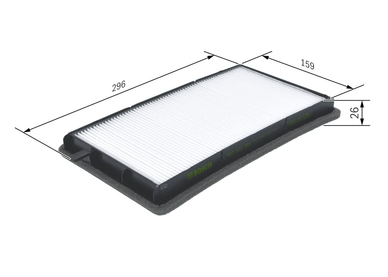 Filtru, aer habitaclu BOSCH 1 987 432 002
