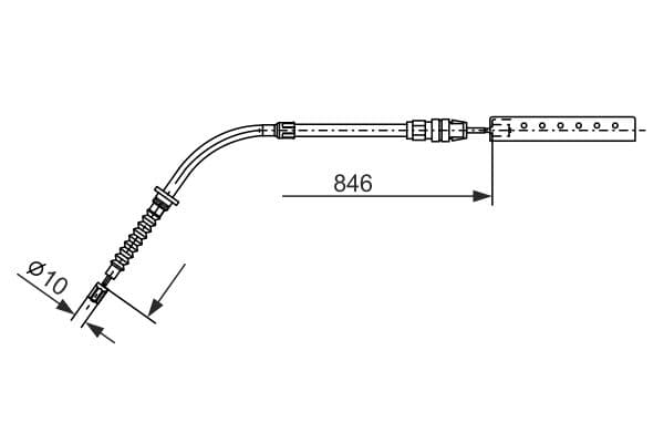 Cablu, frana de parcare BOSCH 1 987 482 866