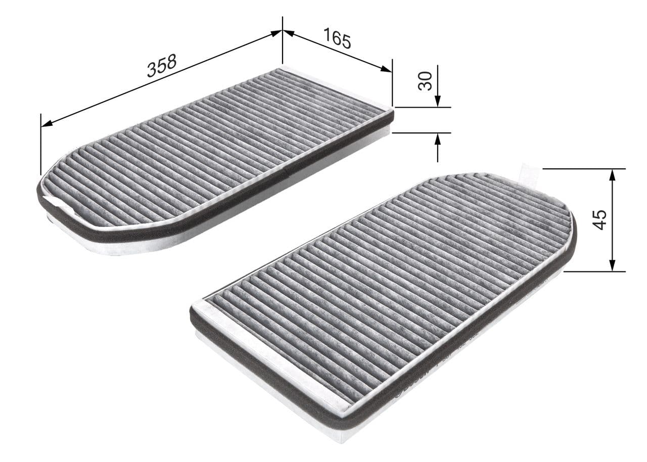 Filtru, aer habitaclu BOSCH 1 987 432 362