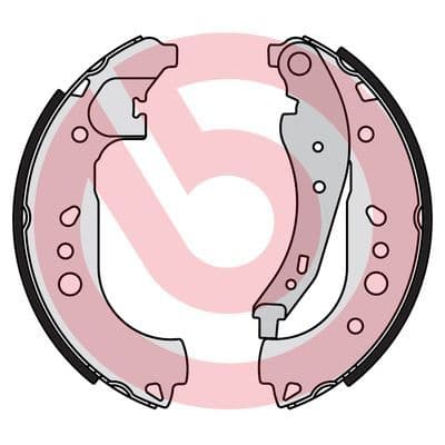 Set saboti frana BREMBO ESSENTIAL LINE S 68 550