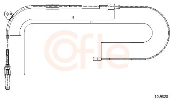 Cablu, frana de parcare COFLE 10.9328