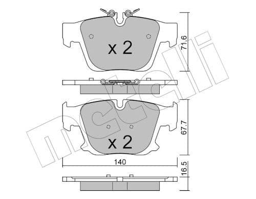 set placute frana,frana disc METELLI 22-1386-0