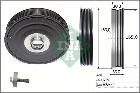 Fulie curea, arbore cotit Schaeffler INA 544 0088 20