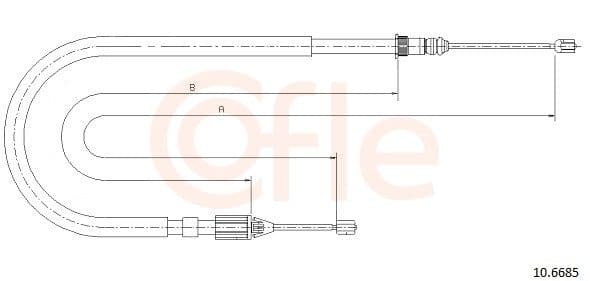 Cablu, frana de parcare COFLE 10.6685