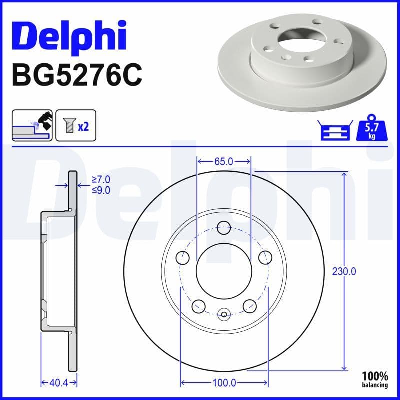 Disc frana DELPHI BG5276C