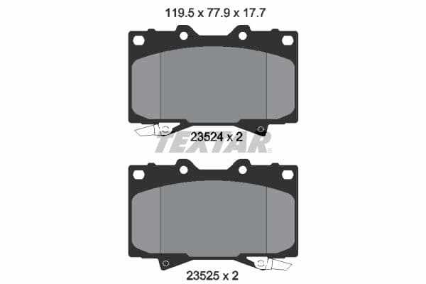 set placute frana,frana disc TEXTAR 2352402
