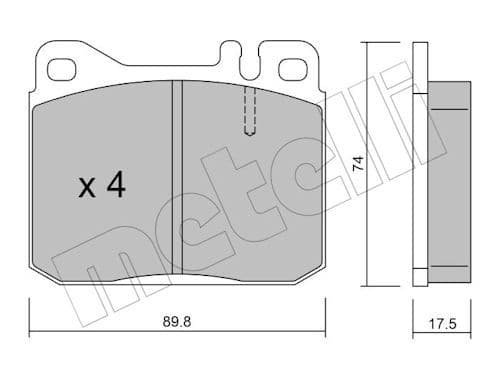 set placute frana,frana disc METELLI 22-0011-1