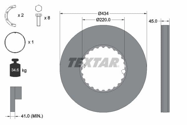 Disc frana TEXTAR 93272111