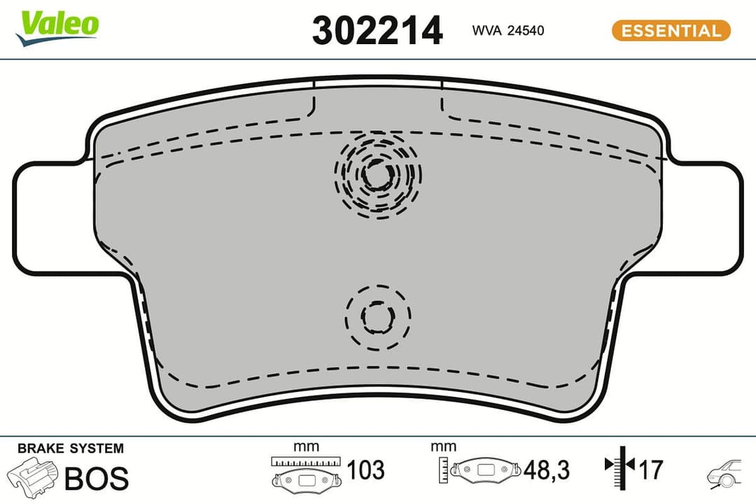 set placute frana,frana disc VALEO 302214