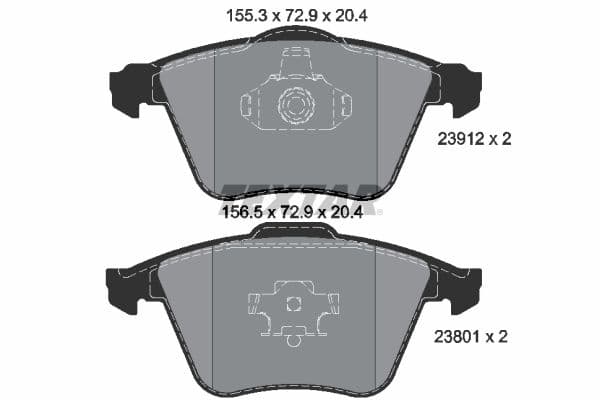 set placute frana,frana disc TEXTAR Q+ 2391202