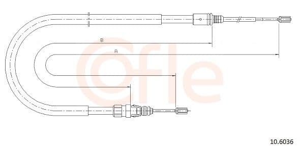 Cablu, frana de parcare COFLE 10.6036