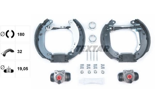 Set saboti frana TEXTAR Shoe Kit Pro 84053800
