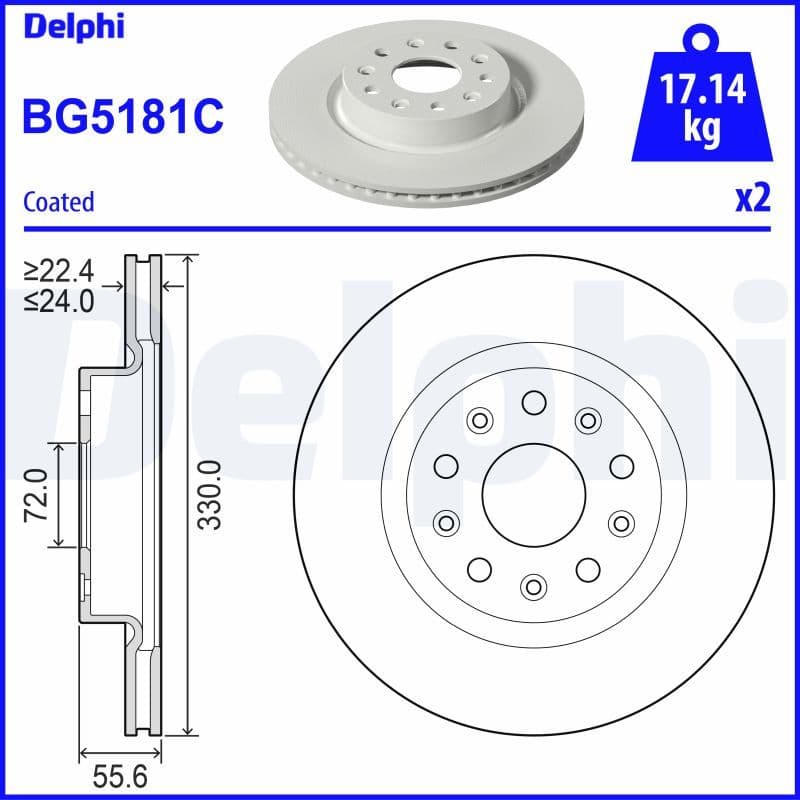 Disc frana DELPHI BG5181C