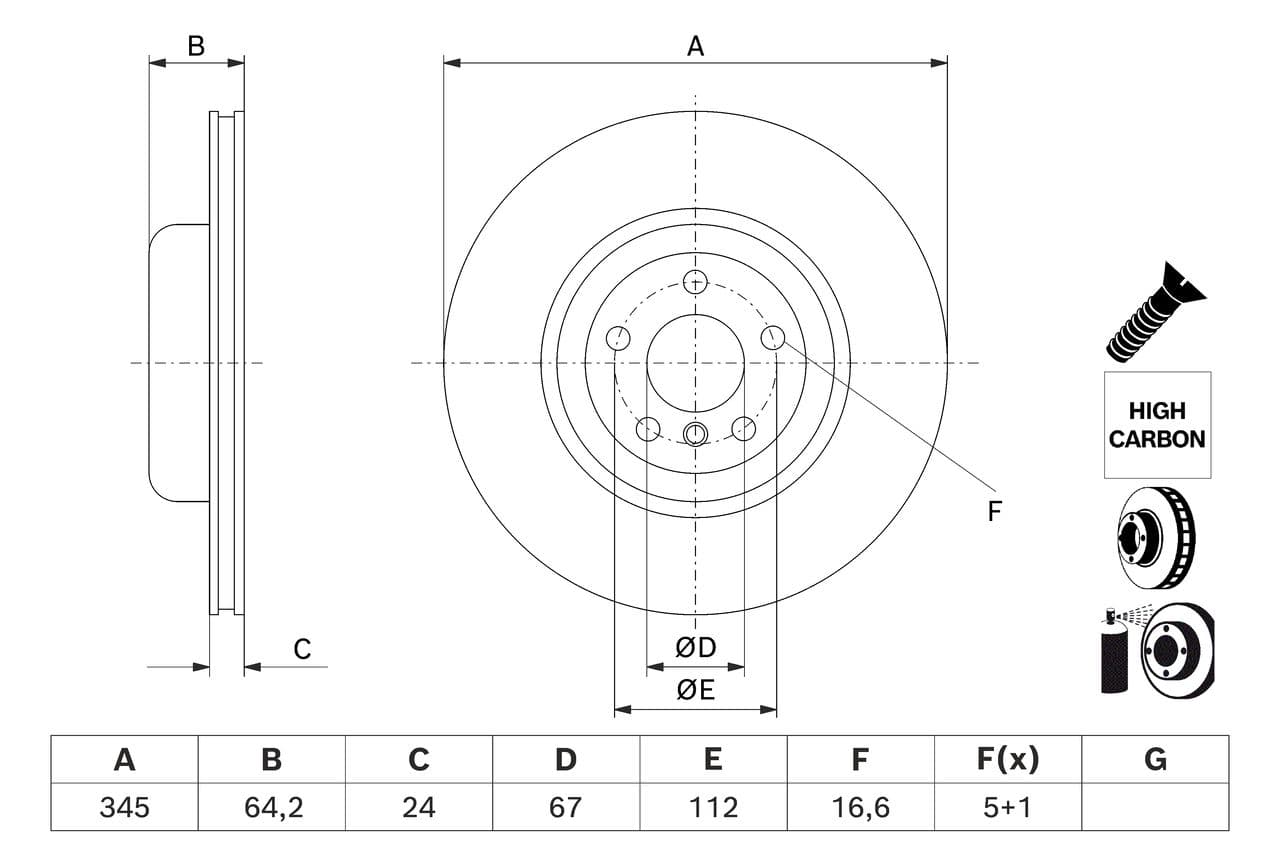 Disc frana BOSCH 0 986 479 J71