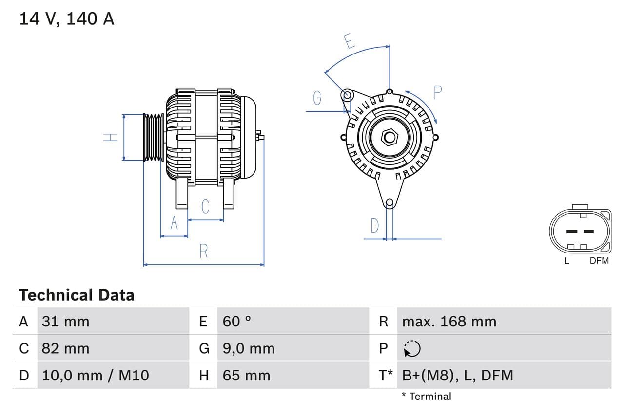 Generator / Alternator BOSCH 0 986 044 470