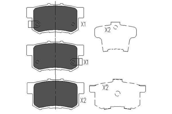 set placute frana,frana disc KAVO PARTS KBP-2008