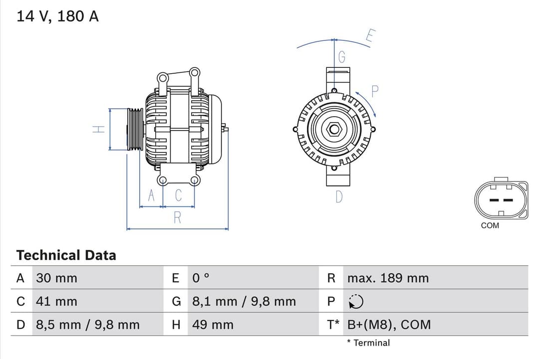 Generator / Alternator BOSCH 0 986 048 840