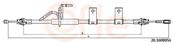 Cablu, frana de parcare COFLE 20.160B056