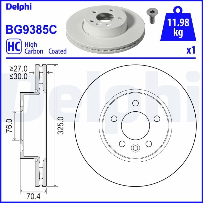 Disc frana DELPHI BG9385C