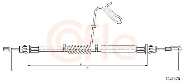 Cablu, frana de parcare COFLE 11.5676