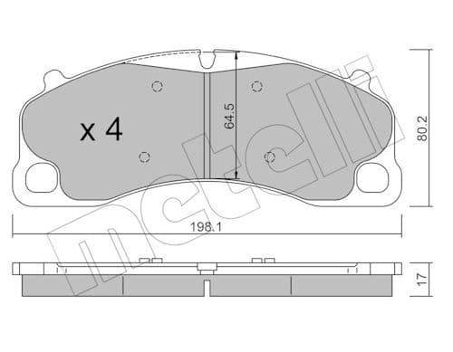 set placute frana,frana disc METELLI 22-1256-0