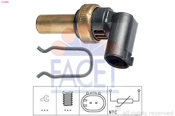 senzor,temperatura ulei FACET Made in Italy - OE Equivalent 7.3300