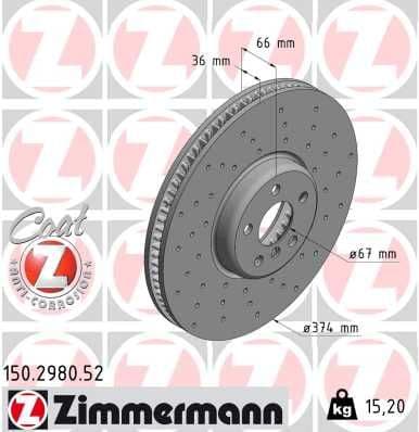 Disc frana ZIMMERMANN SPORT Z 150.2980.52