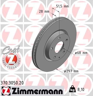 Disc frana ZIMMERMANN COAT Z 370.3050.20